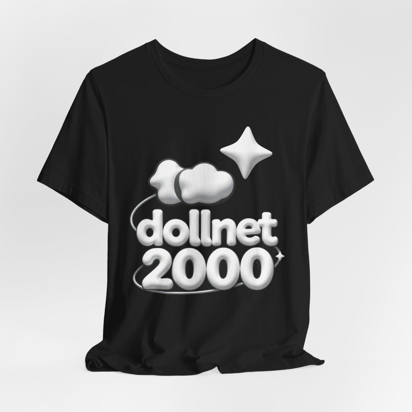 dollnet 2000 Puffy 3D Tee - Y2K Graphic Classic Cotton Top