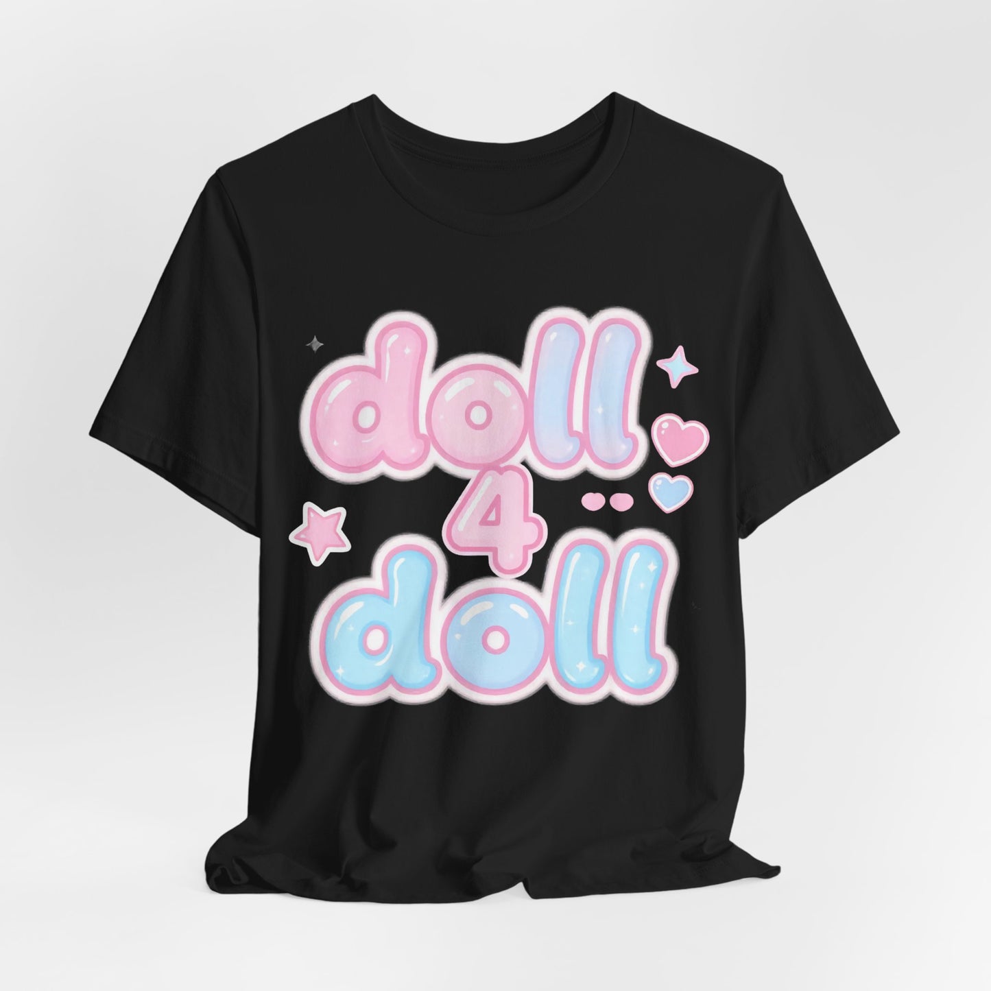 doll 4 doll Anime Sticker Tee - Y2K Graphic Classic Cotton Top