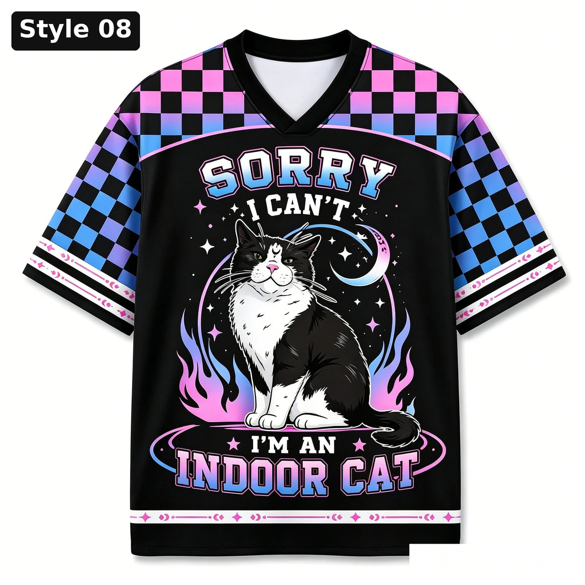 Indoor cat checkerboard jersey