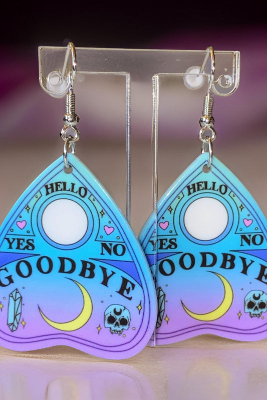 Mystic Goodbye Planchette Earrings - Ouija Goth Dangles