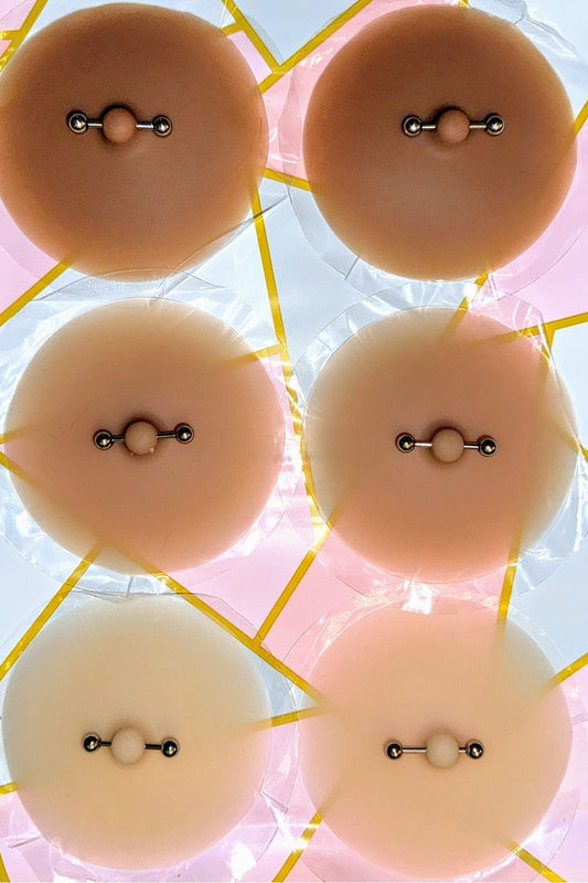 Piercing Tease False Pierced Nipple Pasties