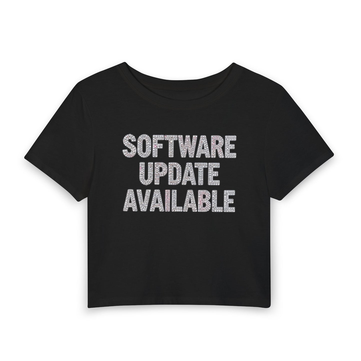 SOFTWARE UPDATE AVAILABLE Baby Tee - Y2K Graphic Fitted Top