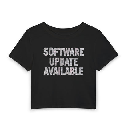 SOFTWARE UPDATE AVAILABLE Baby Tee - Y2K Graphic Fitted Top