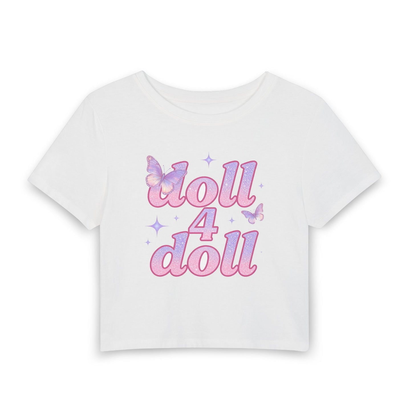 doll 4 doll Fairycore Baby Tee - Y2K Graphic Fitted Top