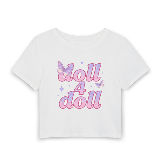 doll 4 doll Fairycore Baby Tee - Y2K Graphic Fitted Top