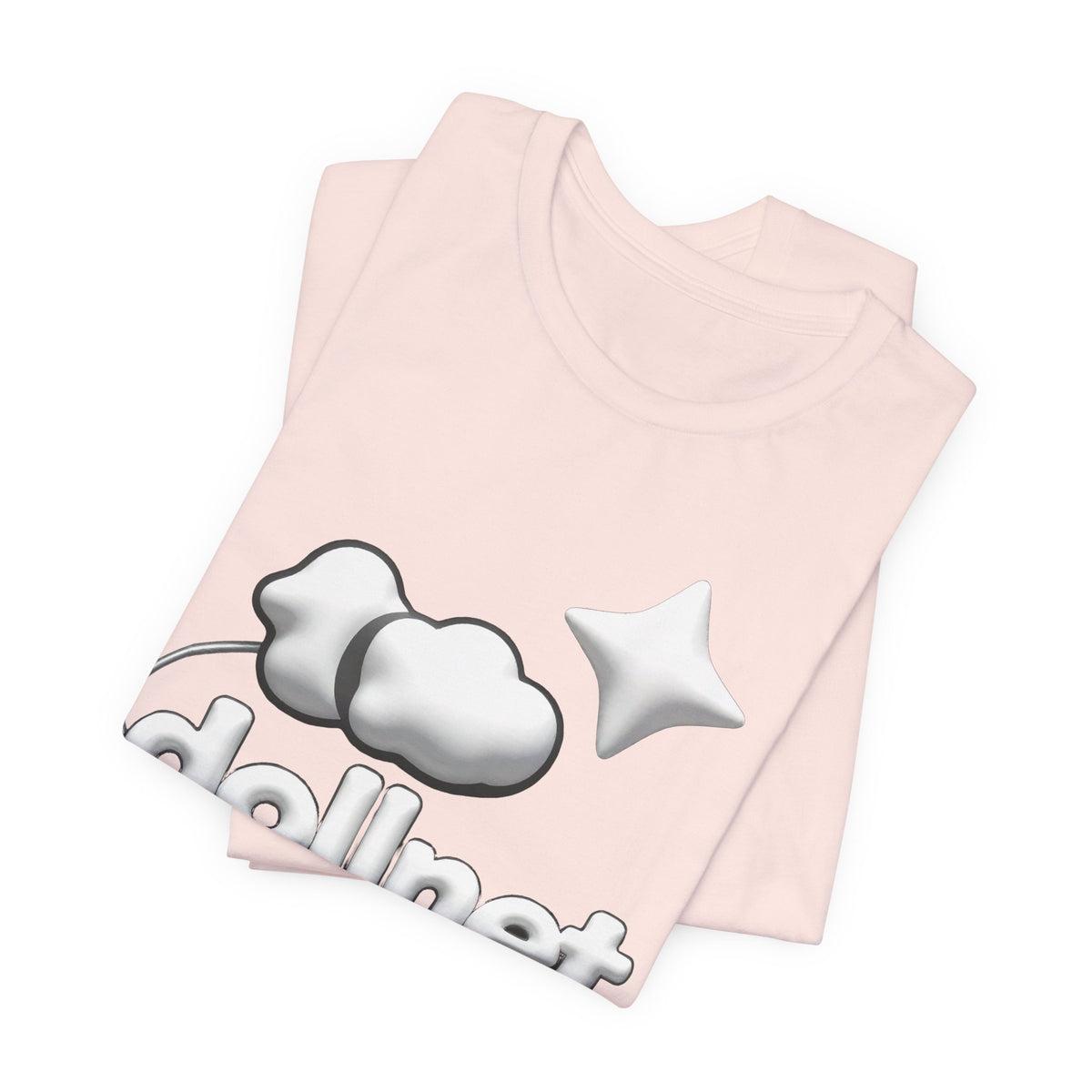 dollnet 2000 Puffy 3D Tee - Y2K Graphic Classic Cotton Top