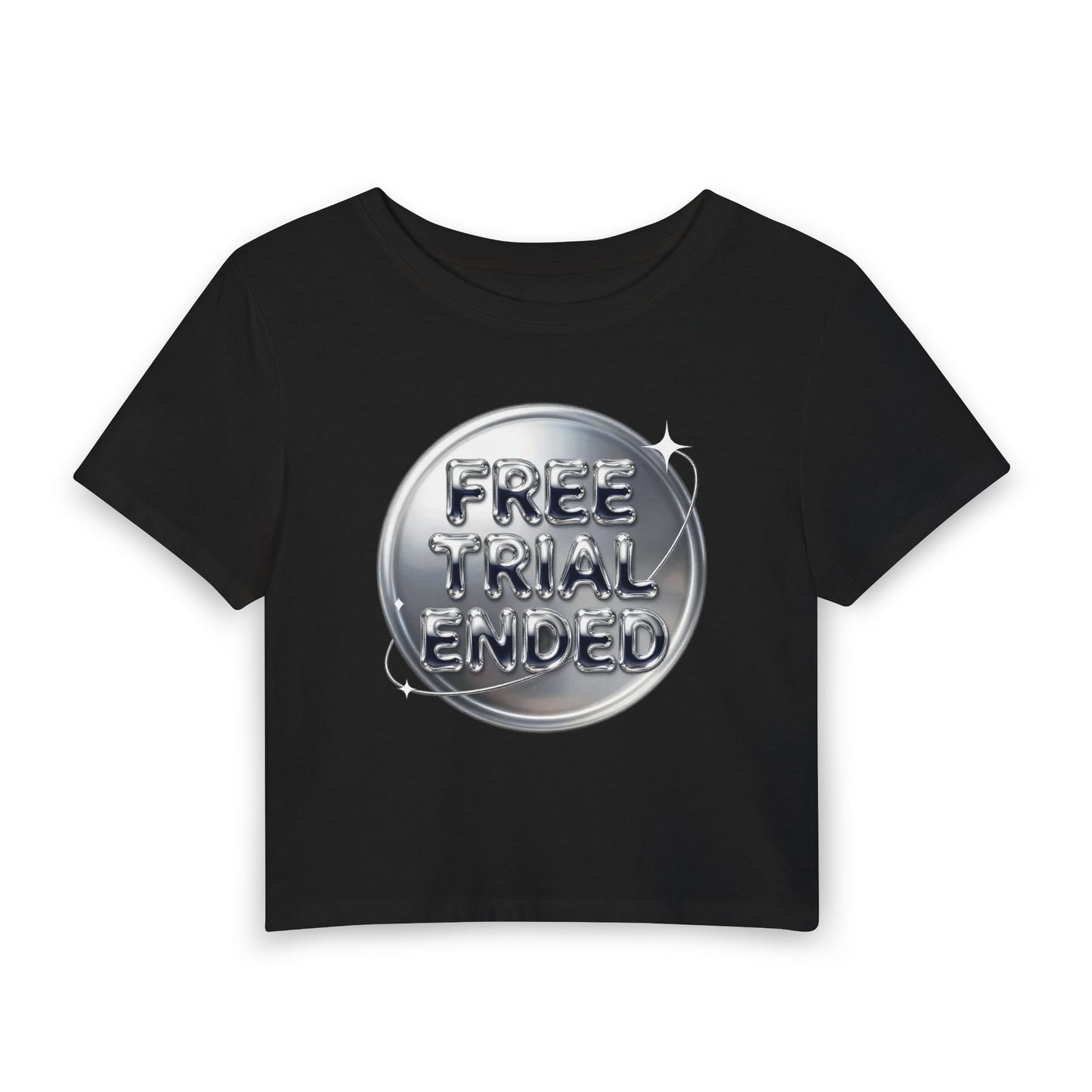 FREE TRIAL ENDED Baby Tee - Y2K Graphic Fitted Top