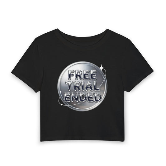 FREE TRIAL ENDED Baby Tee - Y2K Graphic Fitted Top