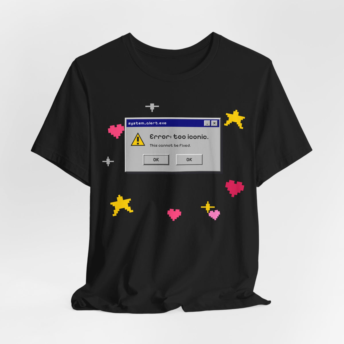 Error: Too Iconic Tee - Y2K Graphic Classic Cotton Top