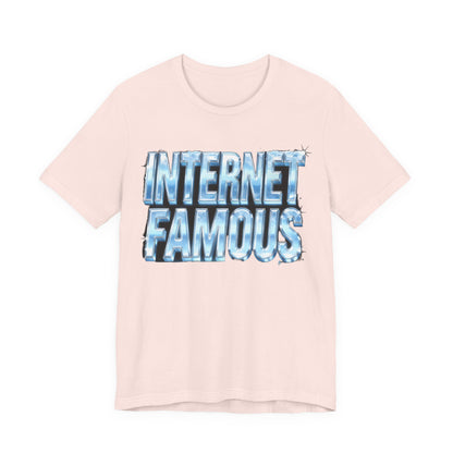 INTERNET FAMOUS Ice Chrome Tee - Y2K Graphic Classic Cotton Top