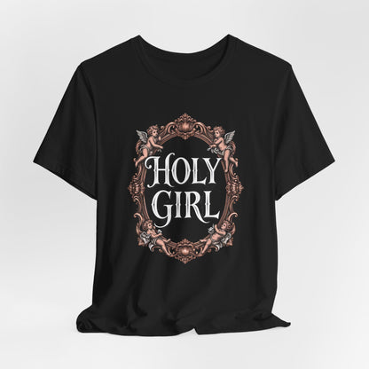 HOLY GIRL Tee - Y2K Graphic Classic Cotton Top