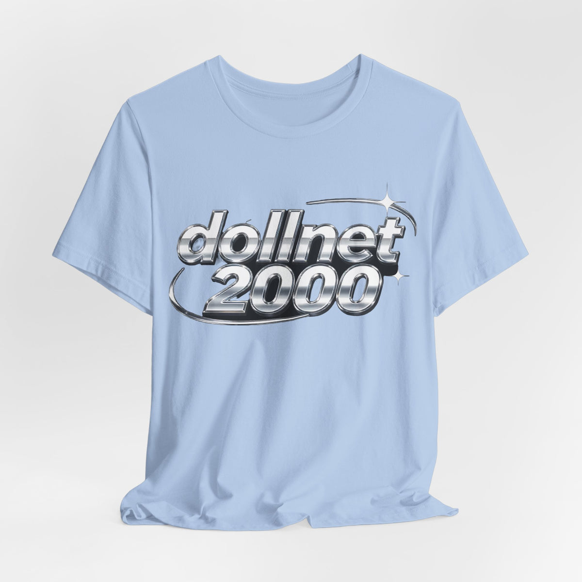 dollnet 2000 Chrome Orbit Tee - Y2K Graphic Classic Cotton Top