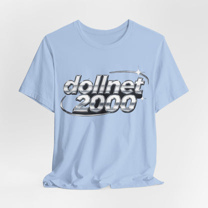 dollnet 2000 Chrome Orbit Tee - Y2K Graphic Classic Cotton Top