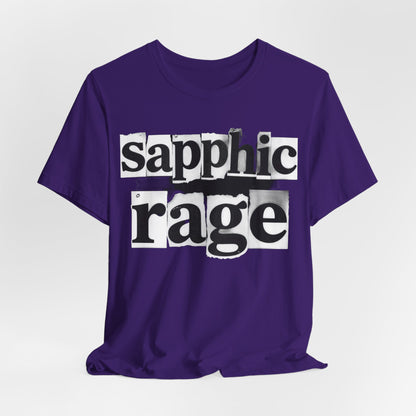 sapphic rage Punk Zine Tee - Y2K Graphic Classic Cotton Top