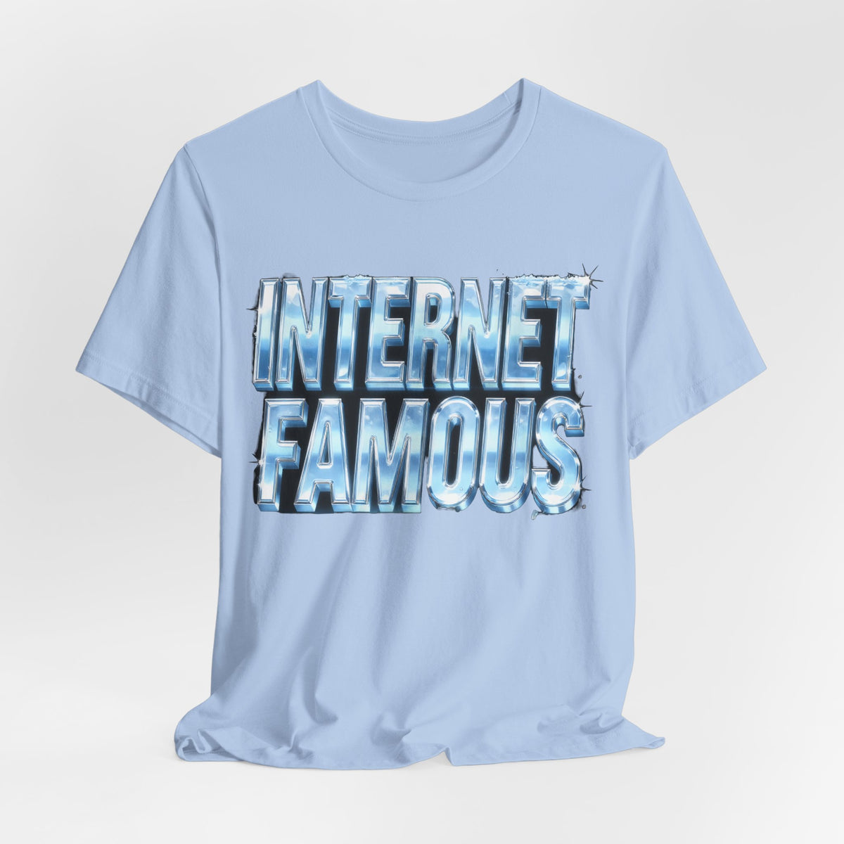 INTERNET FAMOUS Ice Chrome Tee - Y2K Graphic Classic Cotton Top