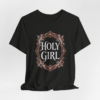 HOLY GIRL Tee - Y2K Graphic Classic Cotton Top