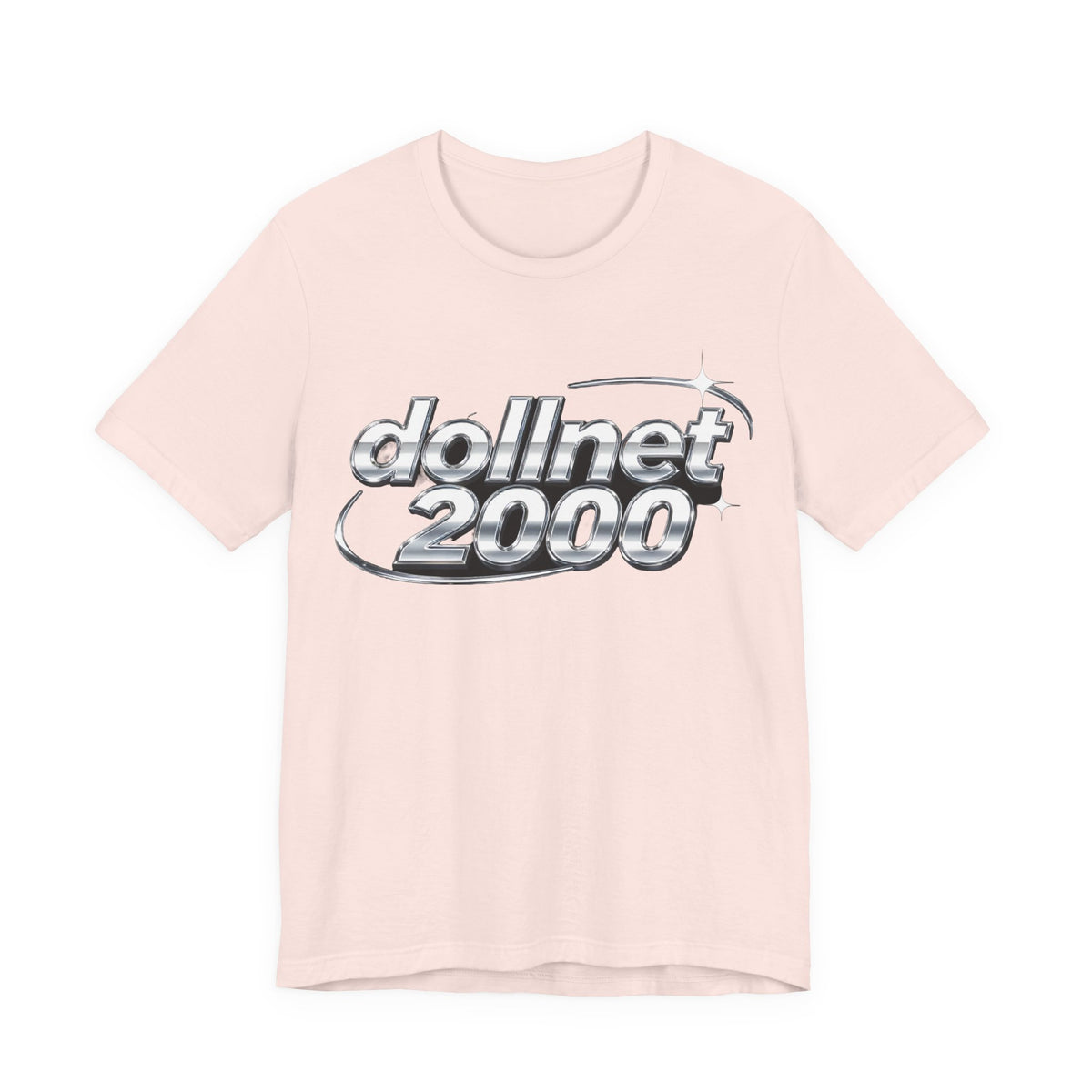 dollnet 2000 Chrome Orbit Tee - Y2K Graphic Classic Cotton Top