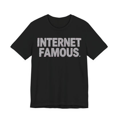 INTERNET FAMOUS Rhinestone Tee - Y2K Graphic Classic Cotton Top