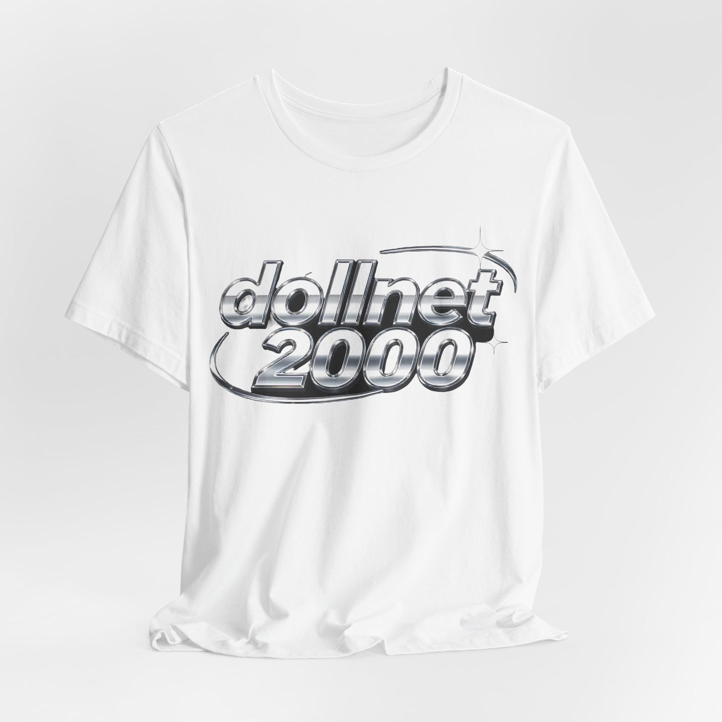 dollnet 2000 Chrome Orbit Tee - Y2K Graphic Classic Cotton Top