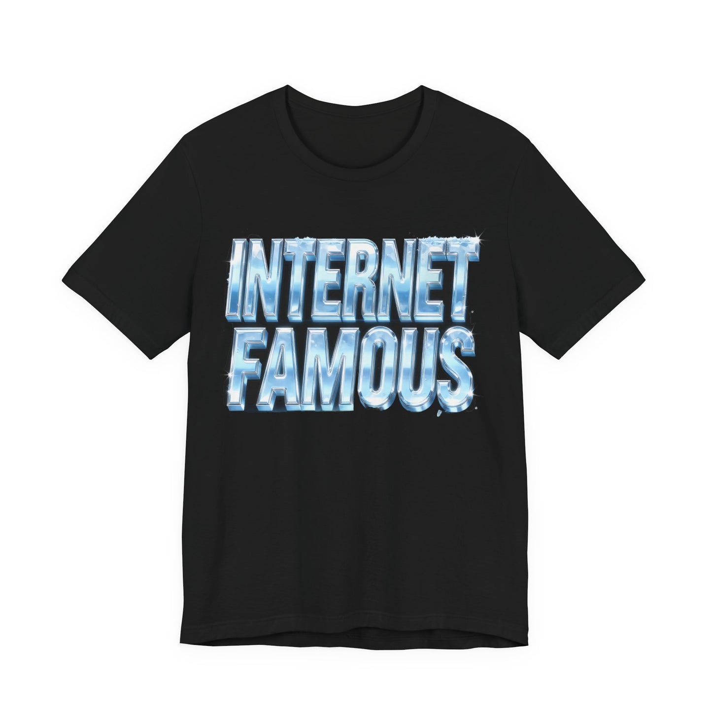 INTERNET FAMOUS Ice Chrome Tee - Y2K Graphic Classic Cotton Top