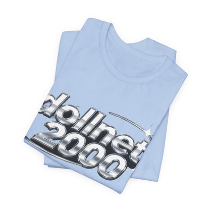 dollnet 2000 Chrome Orbit Tee - Y2K Graphic Classic Cotton Top