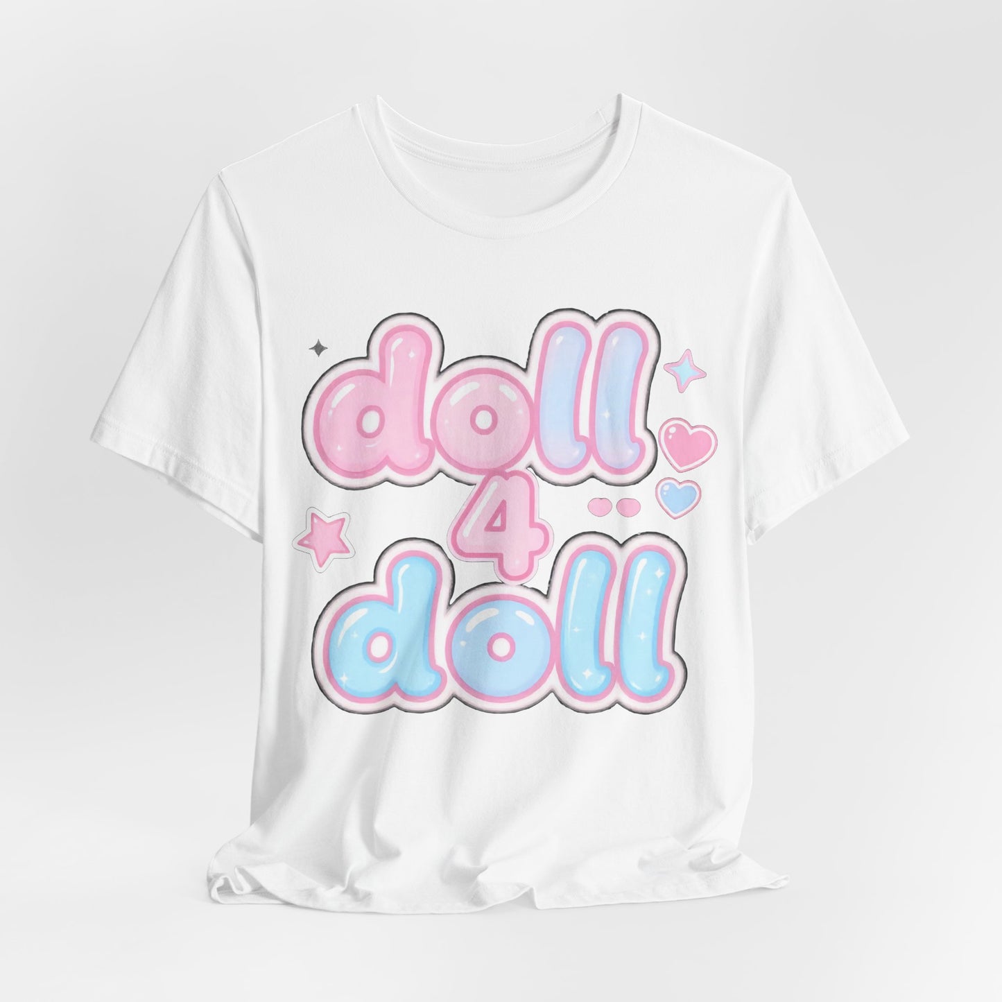 doll 4 doll Anime Sticker Tee - Y2K Graphic Classic Cotton Top