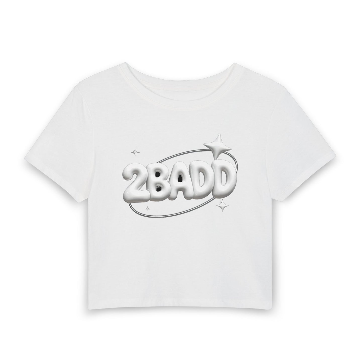2BADD Baby Tee - Y2K Graphic Fitted Top