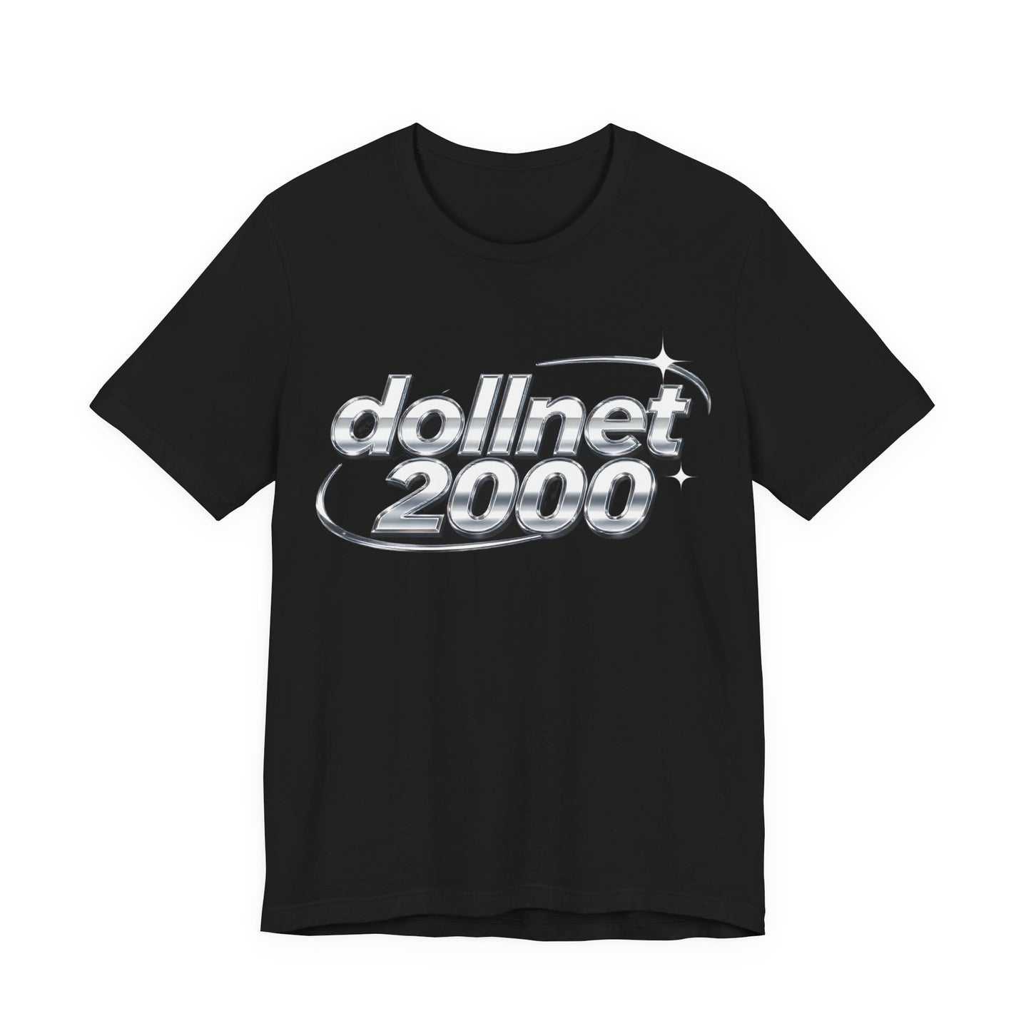 dollnet 2000 Chrome Orbit Tee - Y2K Graphic Classic Cotton Top