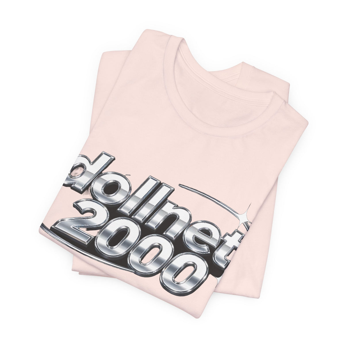 dollnet 2000 Chrome Orbit Tee - Y2K Graphic Classic Cotton Top