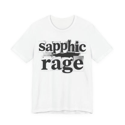 sapphic rage Punk Zine Tee - Y2K Graphic Classic Cotton Top
