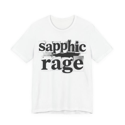 sapphic rage Punk Zine Tee - Y2K Graphic Classic Cotton Top