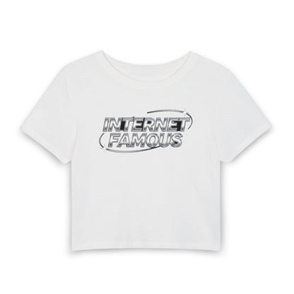 INTERNET FAMOUS Chrome Orbit Baby Tee - Y2K Graphic Fitted Top