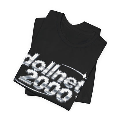dollnet 2000 Chrome Orbit Tee - Y2K Graphic Classic Cotton Top