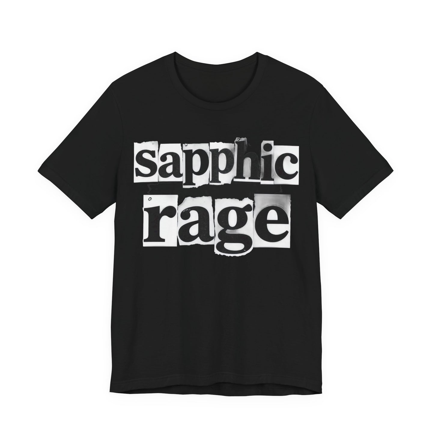 sapphic rage Punk Zine Tee - Y2K Graphic Classic Cotton Top