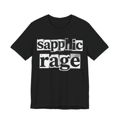 sapphic rage Punk Zine Tee - Y2K Graphic Classic Cotton Top