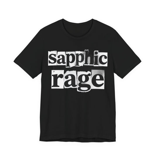 sapphic rage Punk Zine Tee - Y2K Graphic Classic Cotton Top