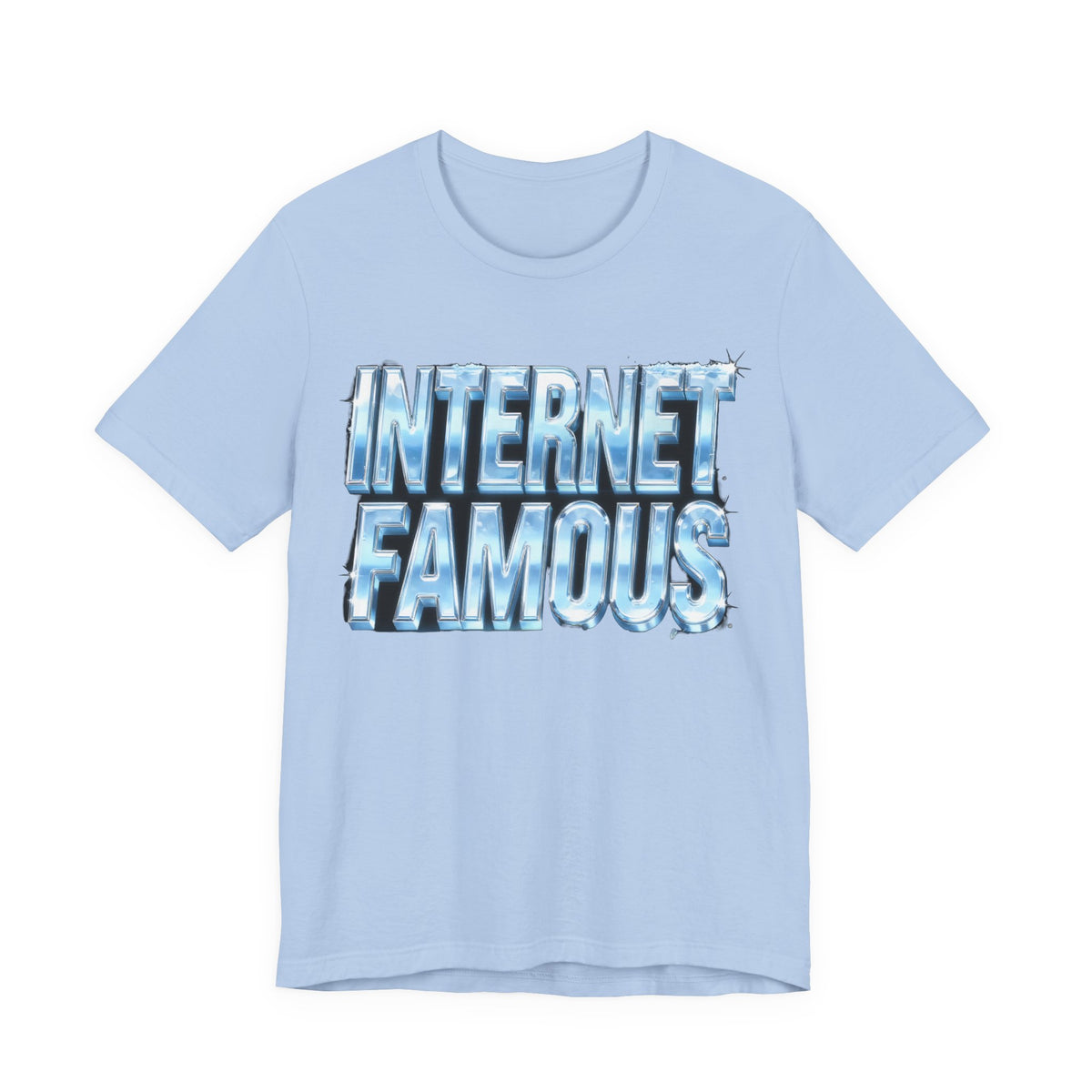 INTERNET FAMOUS Ice Chrome Tee - Y2K Graphic Classic Cotton Top