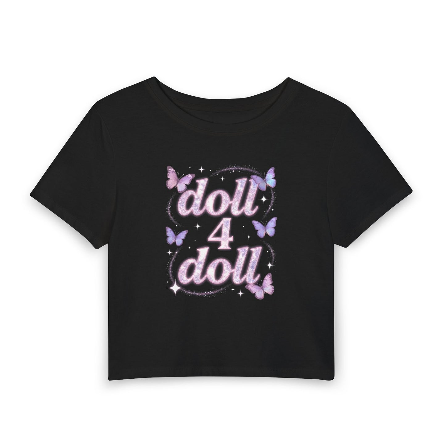 doll 4 doll Fairycore Baby Tee - Y2K Graphic Fitted Top