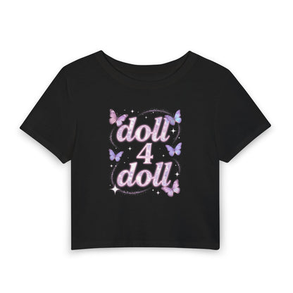 doll 4 doll Fairycore Baby Tee - Y2K Graphic Fitted Top