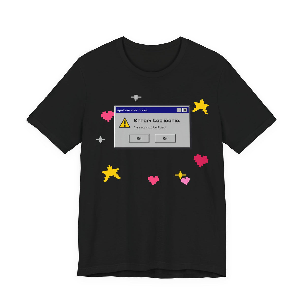 Error: Too Iconic Tee - Y2K Graphic Classic Cotton Top