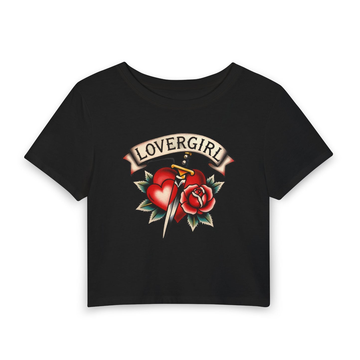 LOVERGIRL Baby Tee - Y2K Graphic Fitted Top