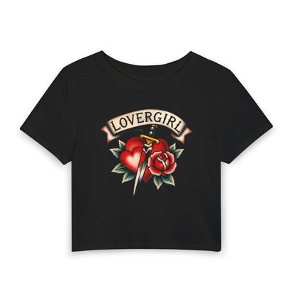 LOVERGIRL Baby Tee - Y2K Graphic Fitted Top