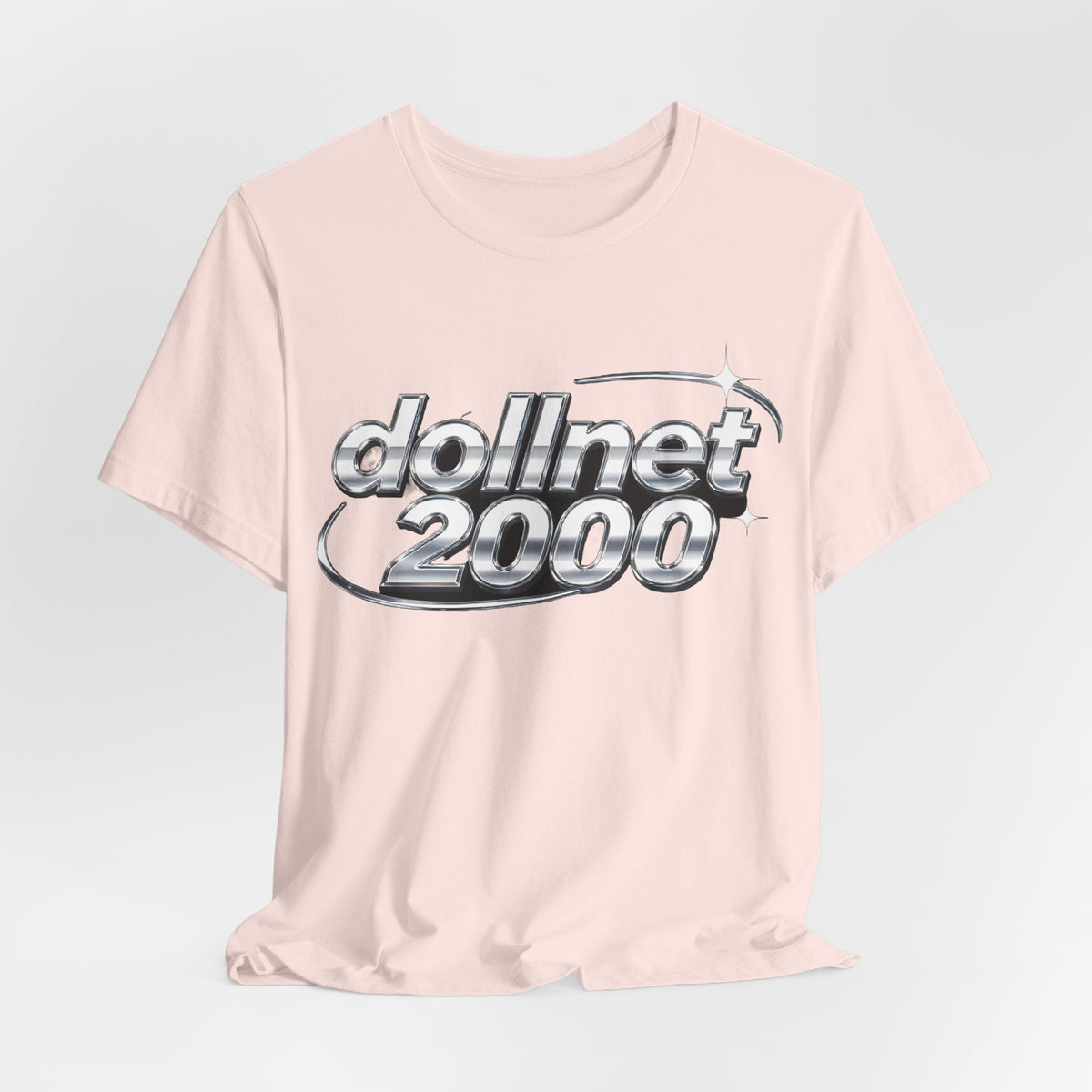 dollnet 2000 Chrome Orbit Tee - Y2K Graphic Classic Cotton Top