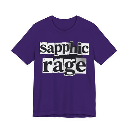 sapphic rage Punk Zine Tee - Y2K Graphic Classic Cotton Top