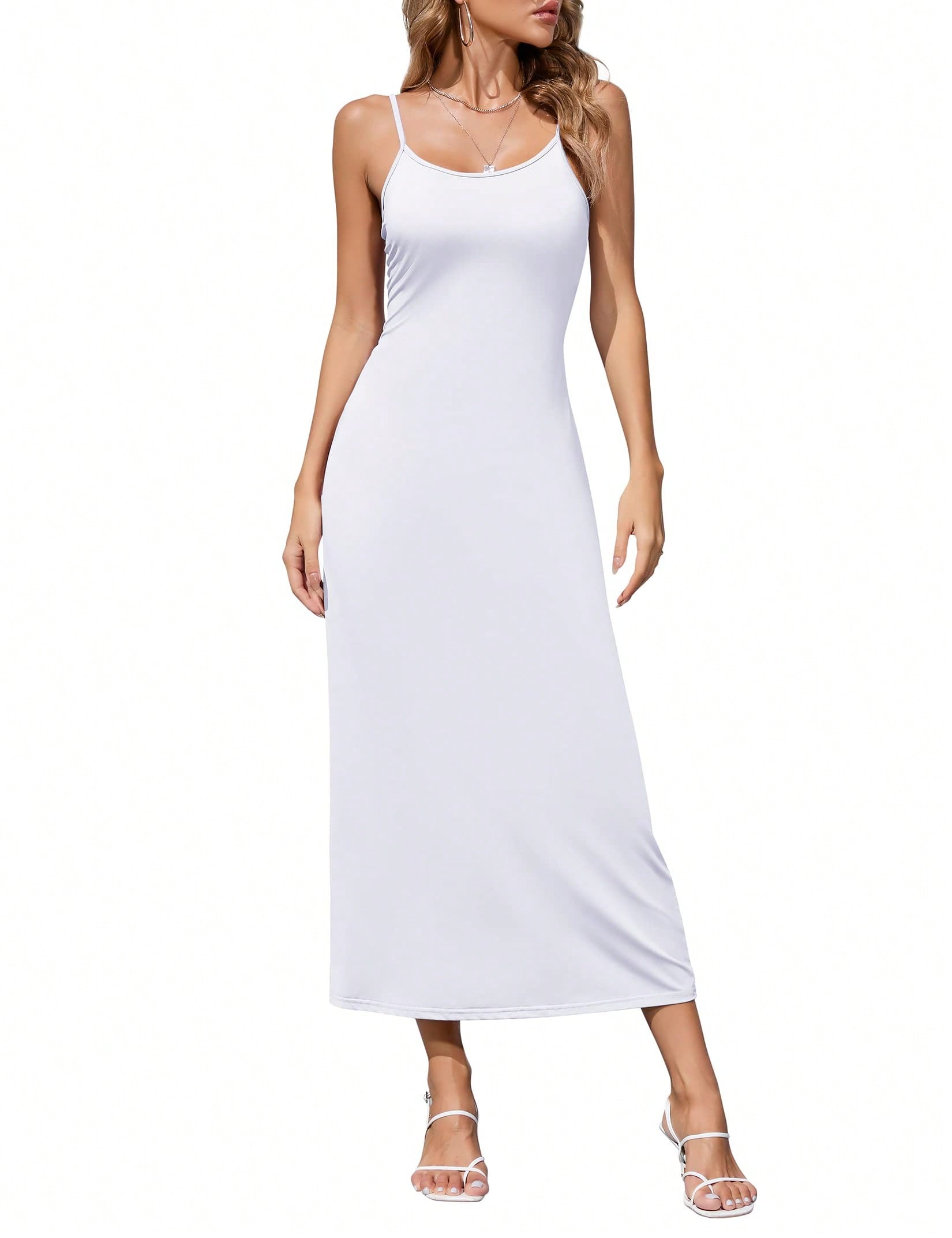 Second Skin Full-Length Slip Dress