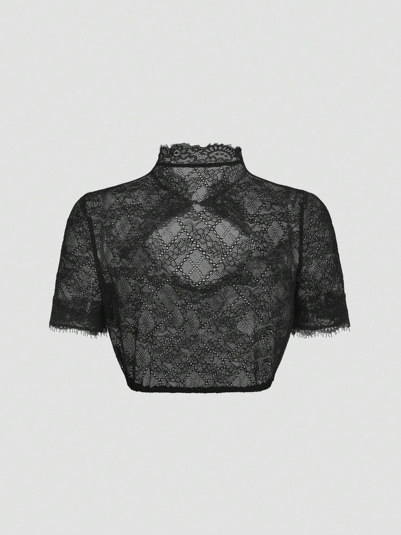 Onyx lace dirndl blouse back view