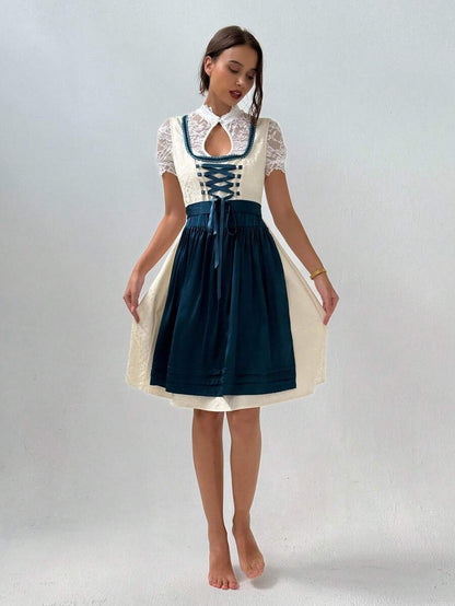 Dirndl dress lace-up detail