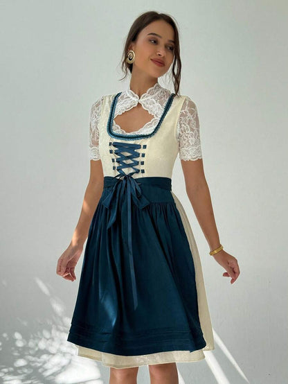 Dirndl dress styled with apron sash