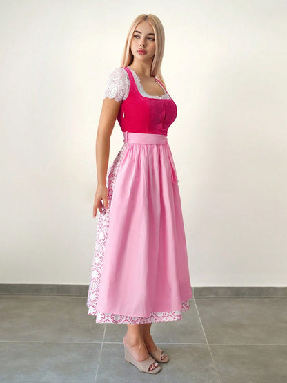 Side view showing the A-line skirt sweep