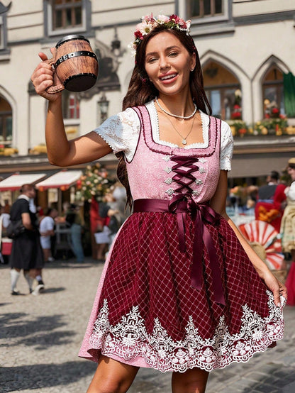 Dirndl dress worn at Oktoberfest